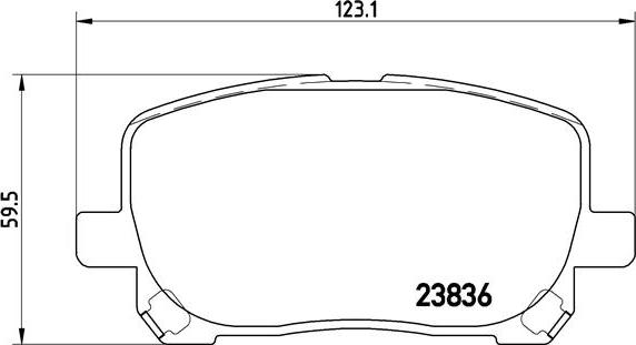 Brembo P 83 061 - Bremžu uzliku kompl., Disku bremzes autodraugiem.lv