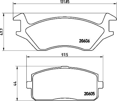 Brembo P83004N - Bremžu uzliku kompl., Disku bremzes autodraugiem.lv