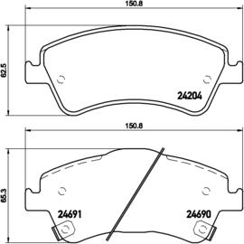 Brembo P 83 081 - Bremžu uzliku kompl., Disku bremzes autodraugiem.lv