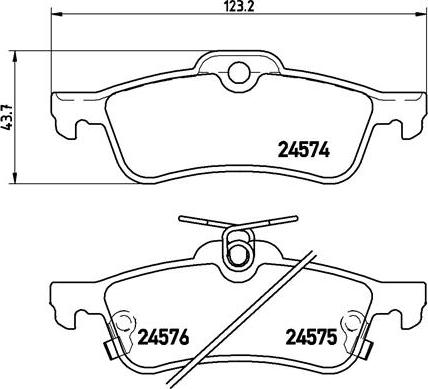 Brembo P 83 087 - Bremžu uzliku kompl., Disku bremzes autodraugiem.lv