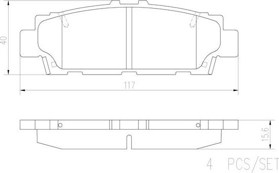 Brembo P83032N - Bremžu uzliku kompl., Disku bremzes autodraugiem.lv