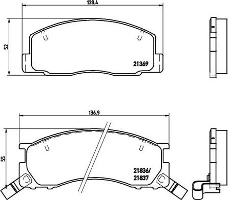 Brembo P 83 029 - Bremžu uzliku kompl., Disku bremzes autodraugiem.lv