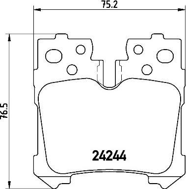 Brembo P 83 076 - Bremžu uzliku kompl., Disku bremzes autodraugiem.lv