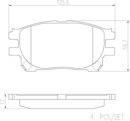 Brembo P83070N - Bremžu uzliku kompl., Disku bremzes autodraugiem.lv