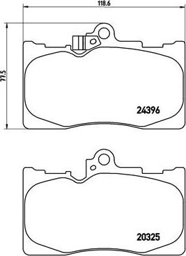 Brembo P 83 072 - Bremžu uzliku kompl., Disku bremzes autodraugiem.lv