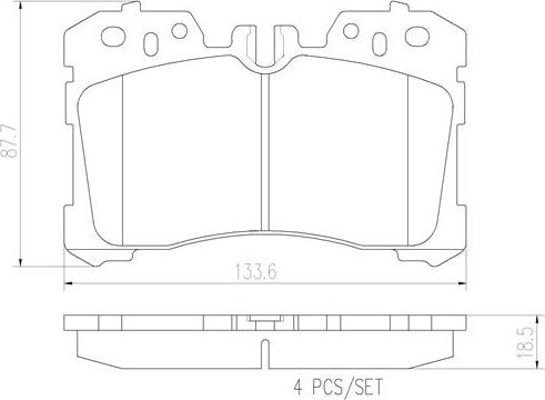 Brembo P83077N - Bremžu uzliku kompl., Disku bremzes autodraugiem.lv