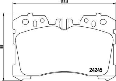 Brembo P 83 077 - Bremžu uzliku kompl., Disku bremzes autodraugiem.lv