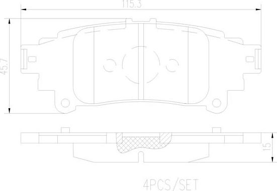 Brembo P83153N - Bremžu uzliku kompl., Disku bremzes autodraugiem.lv