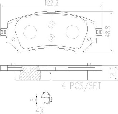 Brembo P83165N - Bremžu uzliku kompl., Disku bremzes autodraugiem.lv