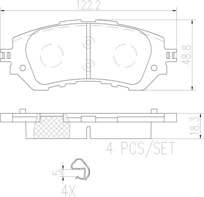 Brembo P 83 165 - Bremžu uzliku kompl., Disku bremzes autodraugiem.lv