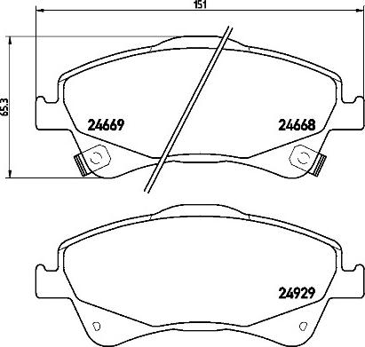 Brembo P83109N - Bremžu uzliku kompl., Disku bremzes autodraugiem.lv