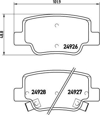 Brembo P 83 114 - Bremžu uzliku kompl., Disku bremzes autodraugiem.lv