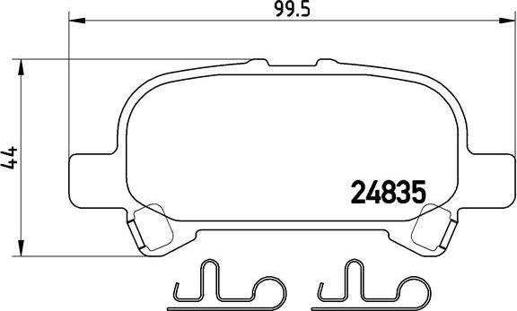 Brembo P 83 110 - Bremžu uzliku kompl., Disku bremzes autodraugiem.lv