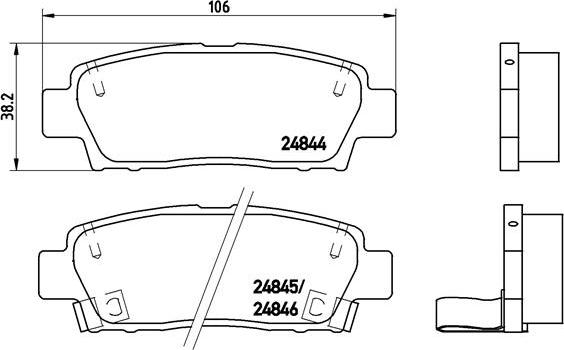 Brembo P 83 111 - Bremžu uzliku kompl., Disku bremzes autodraugiem.lv