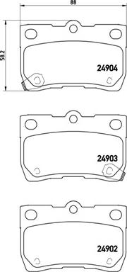 Brembo P 83 113 - Bremžu uzliku kompl., Disku bremzes autodraugiem.lv