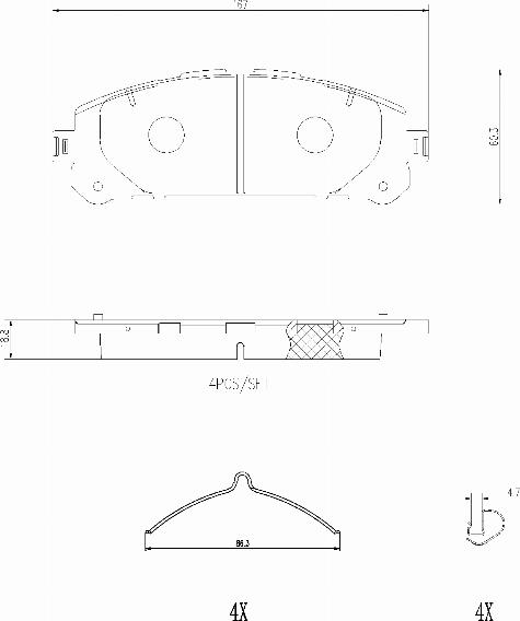 Brembo P83188N - Bremžu uzliku kompl., Disku bremzes autodraugiem.lv