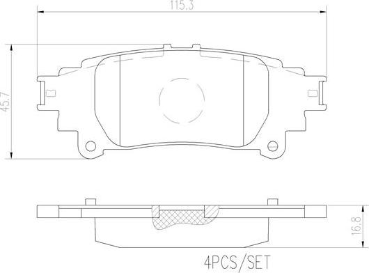 Brembo P83132N - Bremžu uzliku kompl., Disku bremzes autodraugiem.lv