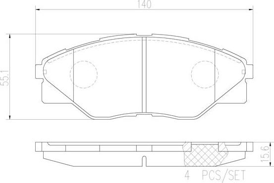 Brembo P83137N - Bremžu uzliku kompl., Disku bremzes autodraugiem.lv