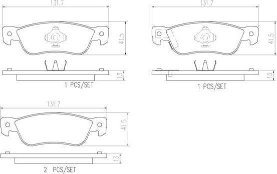 Brembo P34003N - Bremžu uzliku kompl., Disku bremzes autodraugiem.lv