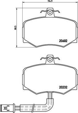 Brembo P 36 005 - Bremžu uzliku kompl., Disku bremzes autodraugiem.lv