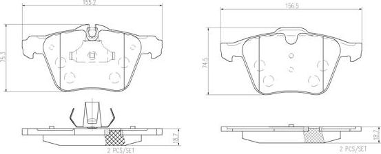 Brembo P36019N - Bremžu uzliku kompl., Disku bremzes autodraugiem.lv