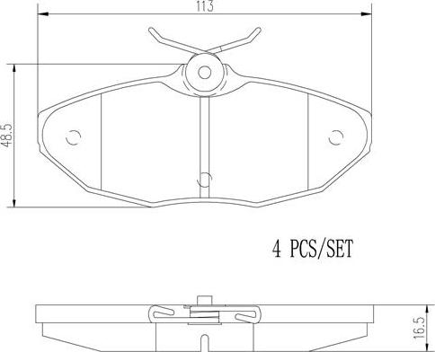 Brembo P36015N - Bremžu uzliku kompl., Disku bremzes autodraugiem.lv