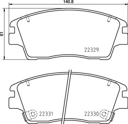 Brembo P 30 096 - Bremžu uzliku kompl., Disku bremzes autodraugiem.lv