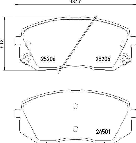 Brembo P 30 093E - Bremžu uzliku kompl., Disku bremzes autodraugiem.lv