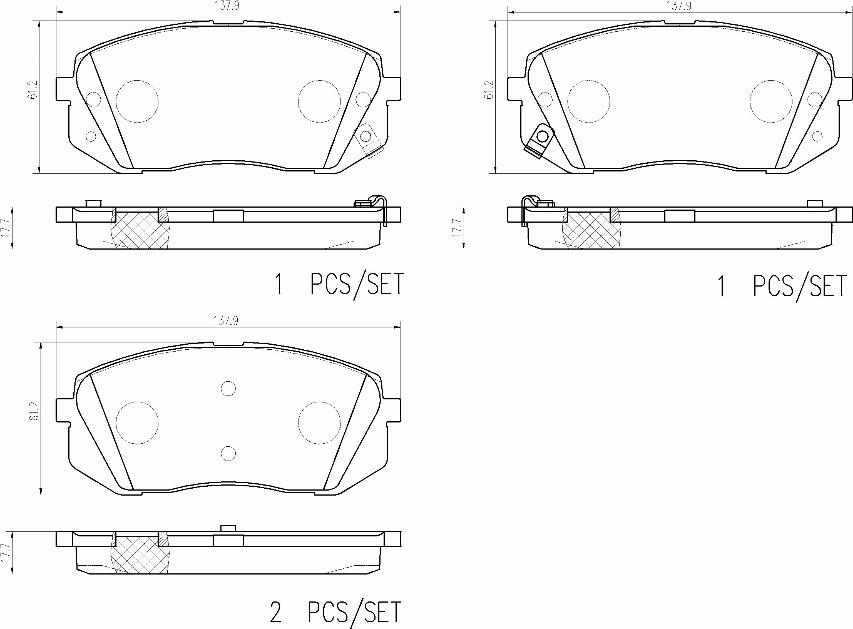 Brembo P30093N - Bremžu uzliku kompl., Disku bremzes autodraugiem.lv