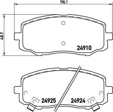 Brembo P 30 045 - Bremžu uzliku kompl., Disku bremzes autodraugiem.lv