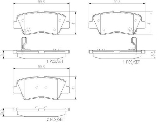 Brembo P30047N - Bremžu uzliku kompl., Disku bremzes autodraugiem.lv