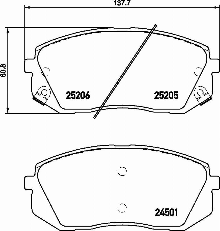 Brembo P 30 056E - Bremžu uzliku kompl., Disku bremzes autodraugiem.lv