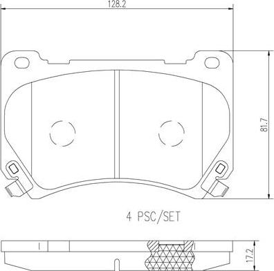 Brembo P30052N - Bremžu uzliku kompl., Disku bremzes autodraugiem.lv