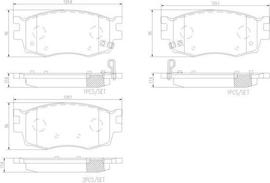 Brembo P30069N - Bremžu uzliku kompl., Disku bremzes autodraugiem.lv