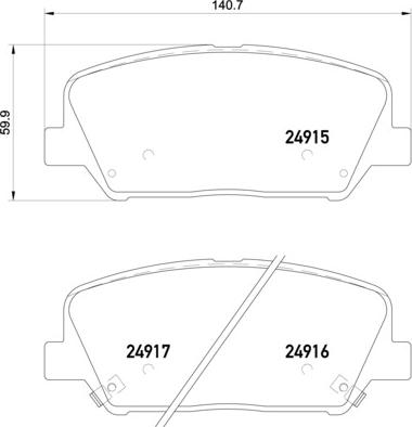 Brembo P 30 065 - Bremžu uzliku kompl., Disku bremzes autodraugiem.lv