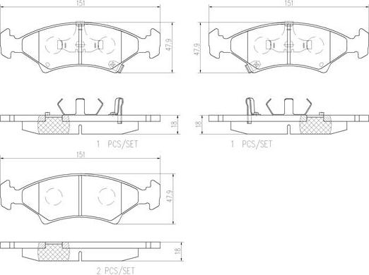 Brembo P30009N - Bremžu uzliku kompl., Disku bremzes autodraugiem.lv