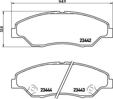 Brembo P 30 015 - Bremžu uzliku kompl., Disku bremzes autodraugiem.lv