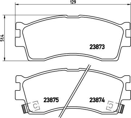 Brembo P 30 016 - Bremžu uzliku kompl., Disku bremzes autodraugiem.lv