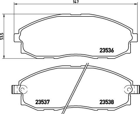 Brembo P 30 010 - Bremžu uzliku kompl., Disku bremzes autodraugiem.lv