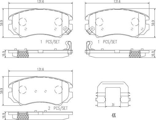 Brembo P30018N - Bremžu uzliku kompl., Disku bremzes autodraugiem.lv