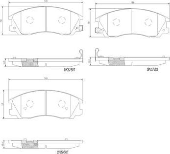 Brembo P30017N - Bremžu uzliku kompl., Disku bremzes autodraugiem.lv