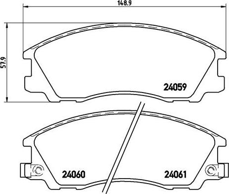 Brembo P 30 017 - Bremžu uzliku kompl., Disku bremzes autodraugiem.lv