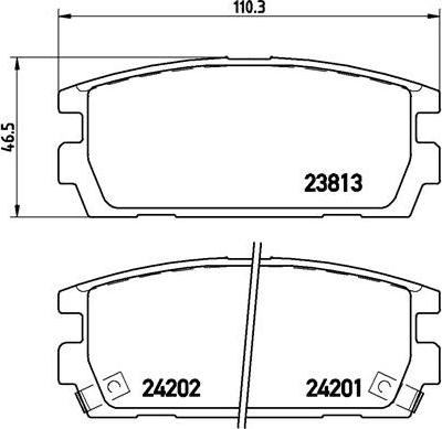 Brembo P 30 021 - Bremžu uzliku kompl., Disku bremzes autodraugiem.lv