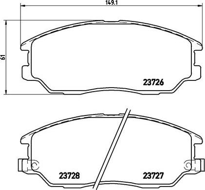 Brembo P 30 028 - Bremžu uzliku kompl., Disku bremzes autodraugiem.lv