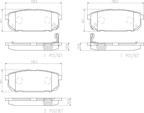 Brembo P30023N - Bremžu uzliku kompl., Disku bremzes autodraugiem.lv