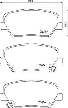 Brembo P 30 070 - Bremžu uzliku kompl., Disku bremzes autodraugiem.lv