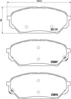 Brembo P 30 071 - Bremžu uzliku kompl., Disku bremzes autodraugiem.lv