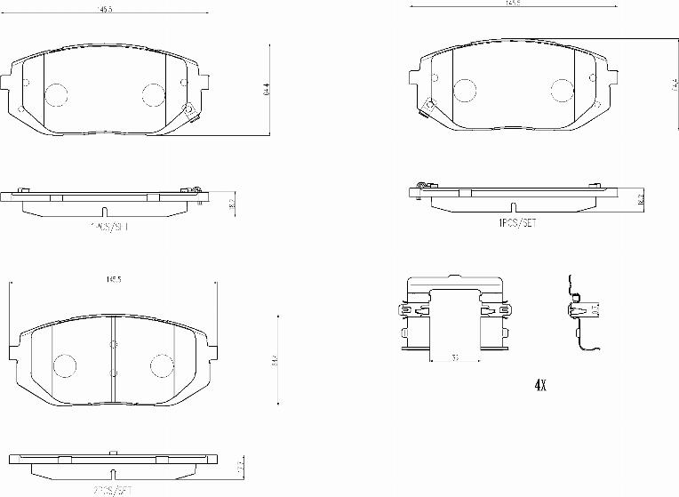 Brembo P30140N - Bremžu uzliku kompl., Disku bremzes autodraugiem.lv