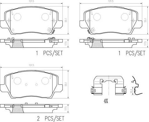 Brembo P30114N - Bremžu uzliku kompl., Disku bremzes autodraugiem.lv