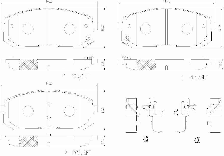 Brembo P30138N - Bremžu uzliku kompl., Disku bremzes autodraugiem.lv